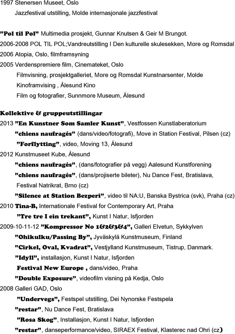 Møre og Romsdal Kunstnarsenter, Molde Kinoframvising, Ålesund Kino Film og fotografier, Sunnmøre Museum, Ålesund Kollektive & gruppeutstillingar 2013 En Kunstner Som Samler Kunst, Vestfossen