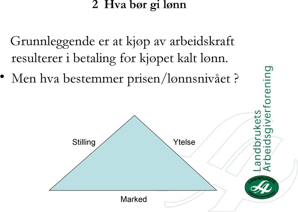 betaling for kjøpet kalt lønn.