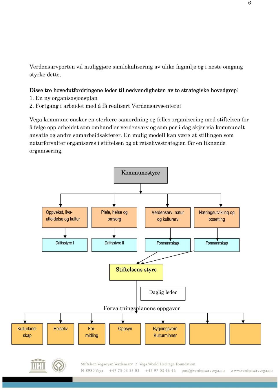 Fortgang i arbeidet med å få realisert Verdensarvsenteret Vega kommune ønsker en sterkere samordning og felles organisering med stiftelsen for å følge opp arbeidet som omhandler verdensarv og som per