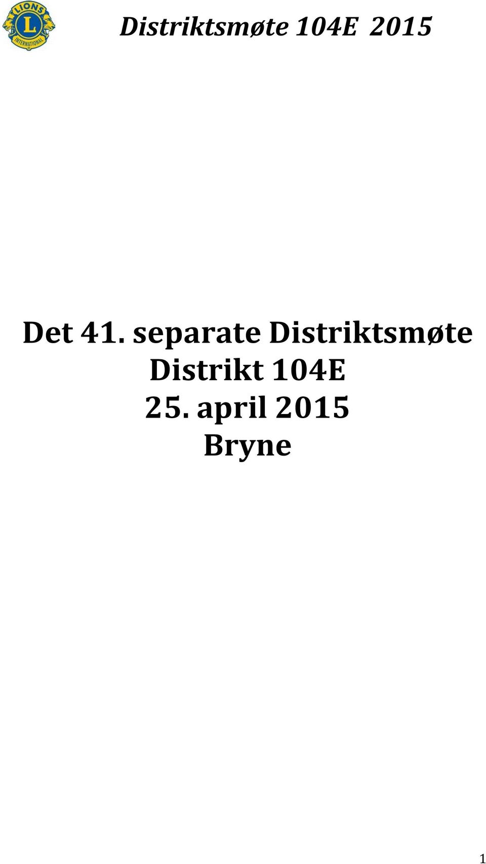 Distriktsmøte