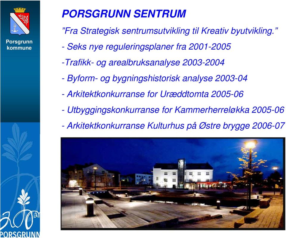 Byform- og bygningshistorisk analyse 2003-04 - Arkitektkonkurranse for Uræddtomta 2005-06