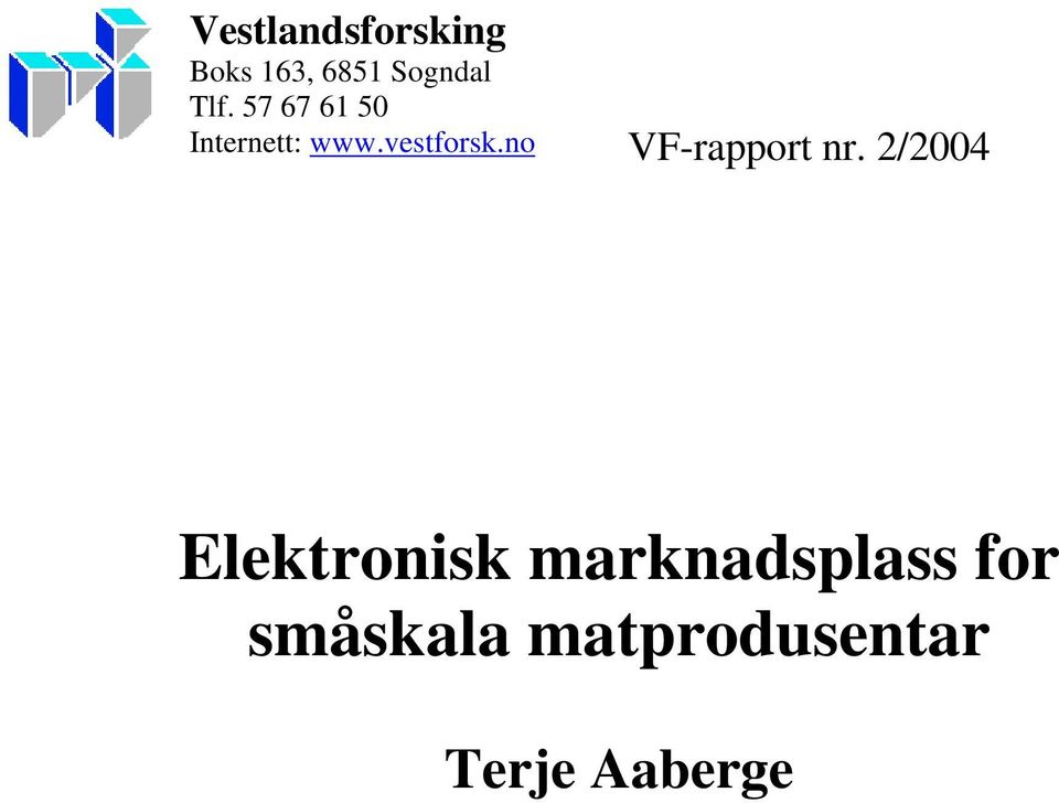 no VF-rapport nr.