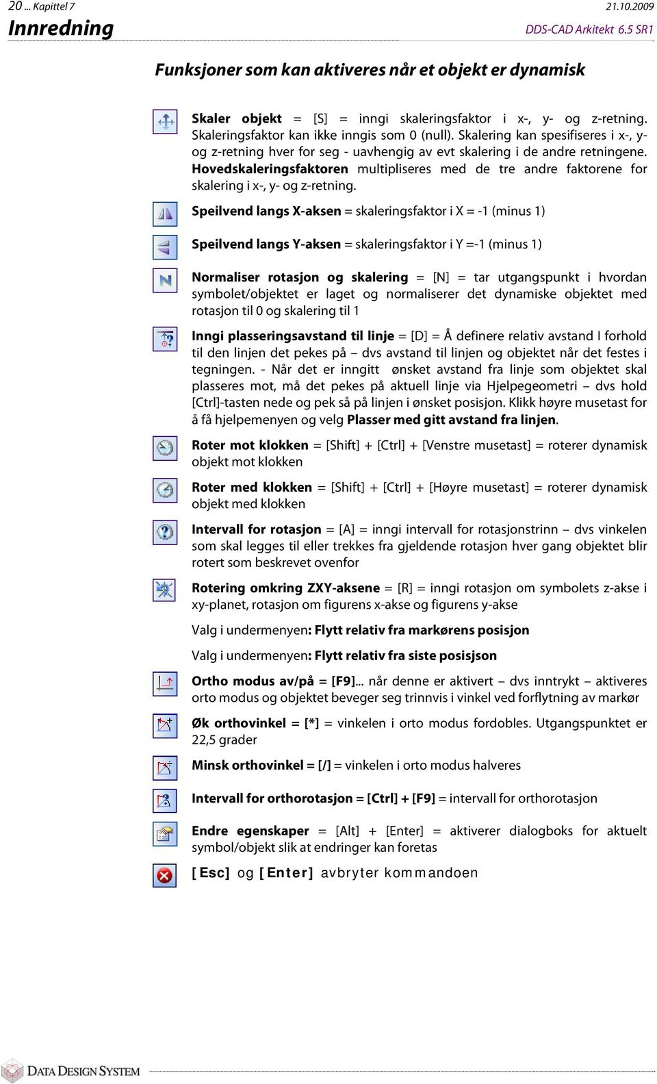 Hovedskaleringsfaktoren multipliseres med de tre andre faktorene for skalering i x-, y- og z-retning.