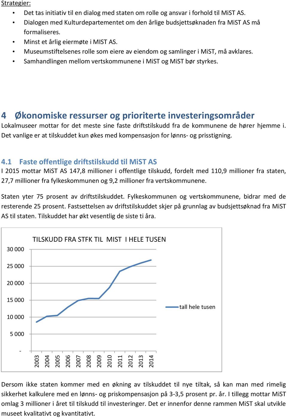 Museumstiftelsenes rolle som eiere av eiendom og samlinger i MiST, må avklares. Samhandlingen mellom vertskommunene i MiST og MiST bør styrkes.