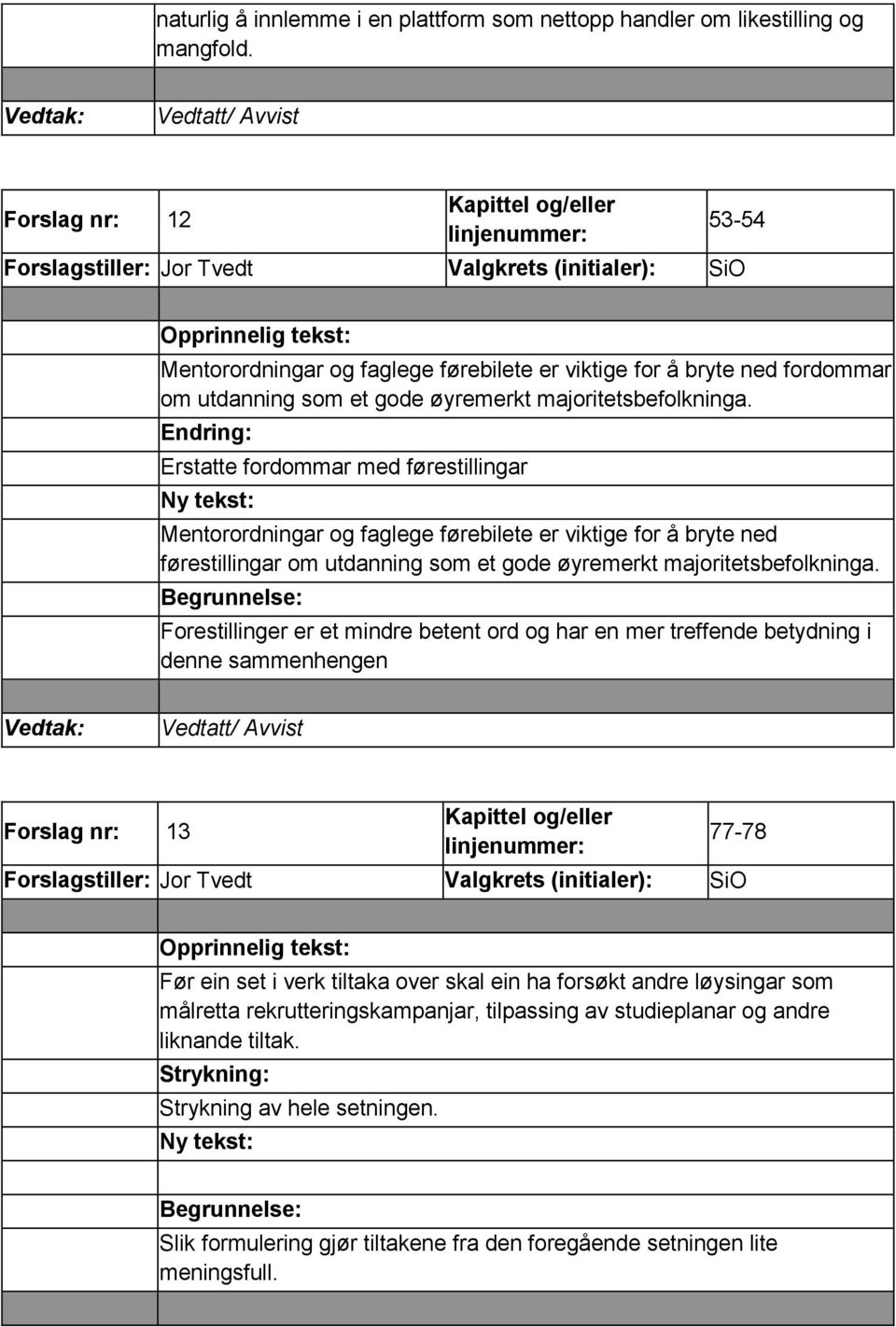 majoritetsbefolkninga. Erstatte fordommar med førestillingar Mentorordningar og faglege førebilete er viktige for å bryte ned førestillingar om utdanning som et gode øyremerkt majoritetsbefolkninga.