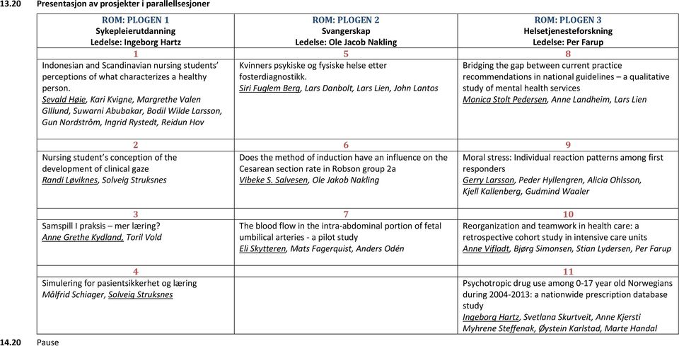 Sevald Høie, Kari Kvigne, Margrethe Valen GIllund, Suwarni Abubakar, Bodil Wilde Larsson, Gun Nordstrôm, Ingrid Rystedt, Reidun Hov Nursing student s conception of the development of clinical gaze