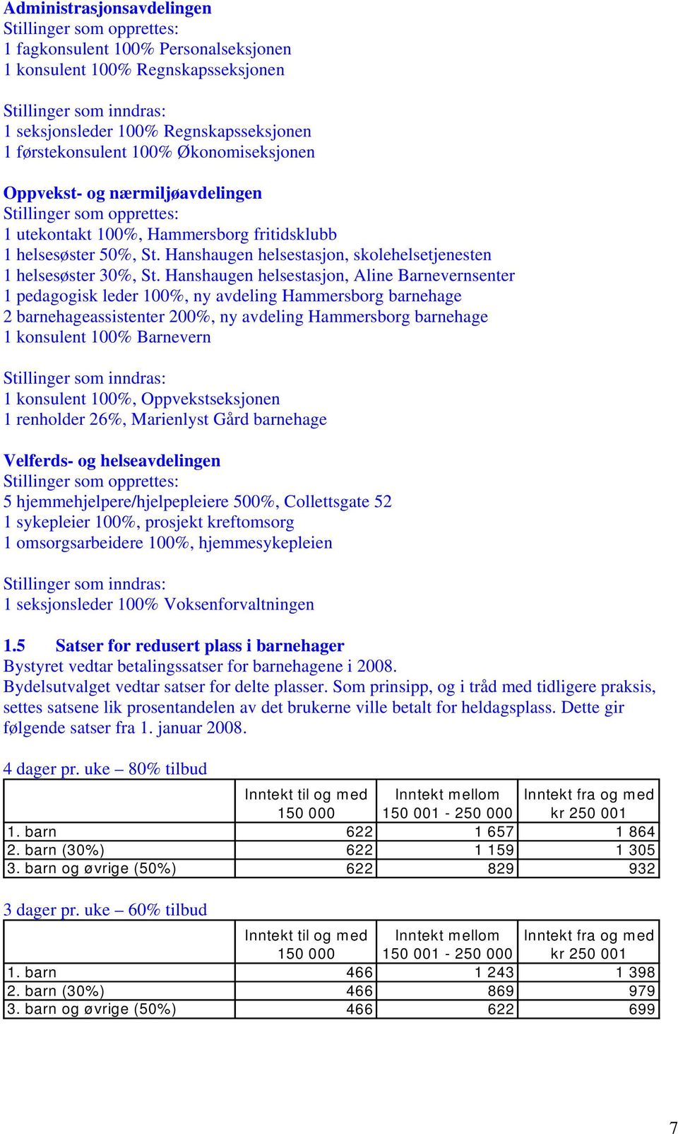 Hanshaugen helsestasjon, skolehelsetjenesten 1 helsesøster 30%, St.