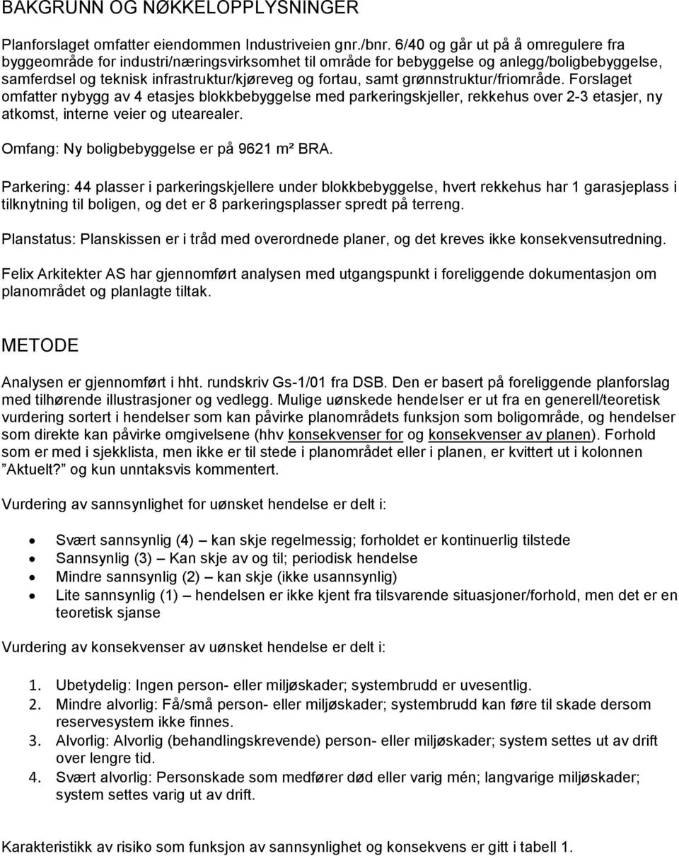 grønnstruktur/friområde. Forslaget omfatter nybygg av 4 etasjes blokkbebyggelse med parkeringskjeller, rekkehus over 2-3 etasjer, ny atkomst, interne veier og utearealer.