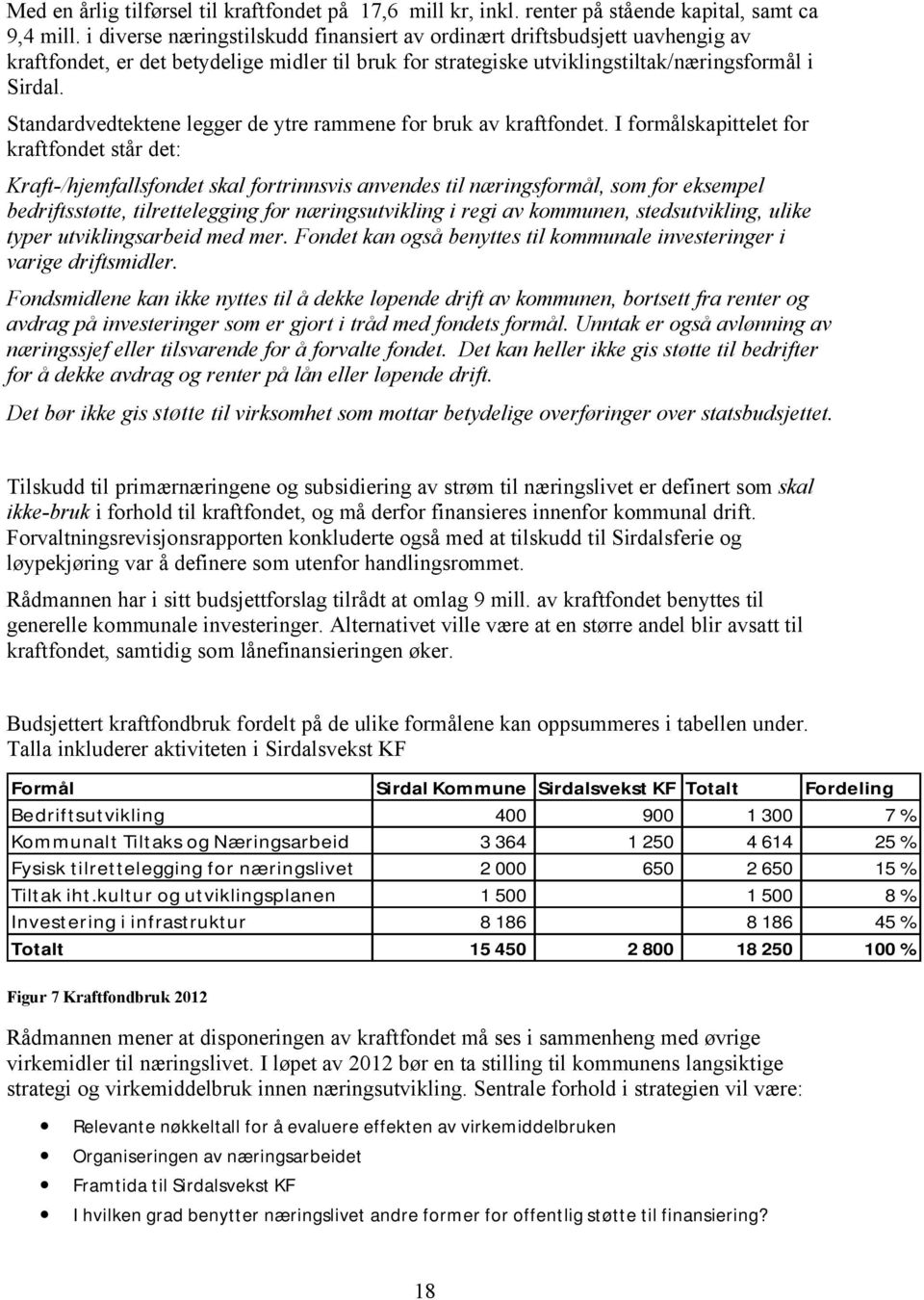 Standardvedtektene legger de ytre rammene for bruk av kraftfondet.