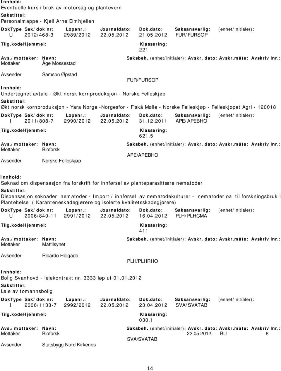 2012 FUR/FURSOP 221 Mottaker Åge Mossestad Samson Øpstad FUR/FURSOP Undertegnet avtale - Økt norsk kornproduksjon - Norske Felleskjøp Økt norsk kornproduksjon - Yara Norge -Norgesfor - Fiskå Mølle -