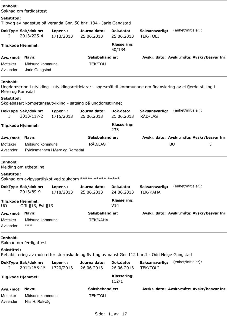 Møre og Romsdal Skolebasert kompetanseutvikling - satsing på ungdomstrinnet 2013/117-2 1715/2013 21.06.