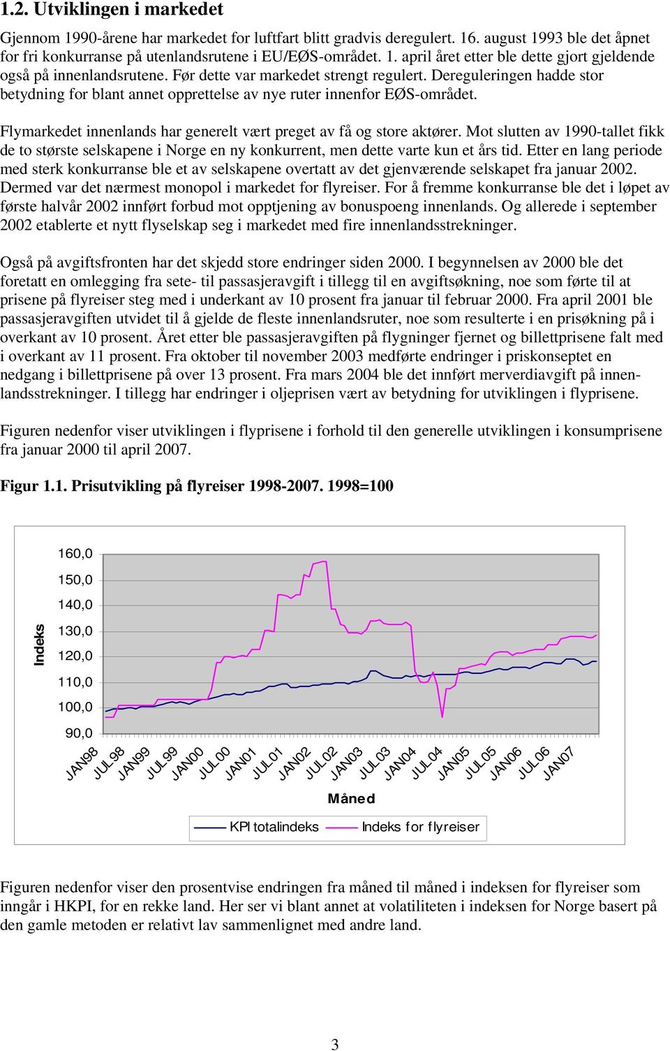 Flymarkedet innenlands har generelt vært preget av få og store aktører. Mot slutten av 1990-tallet fikk de to største selskapene i Norge en ny konkurrent, men dette varte kun et års tid.