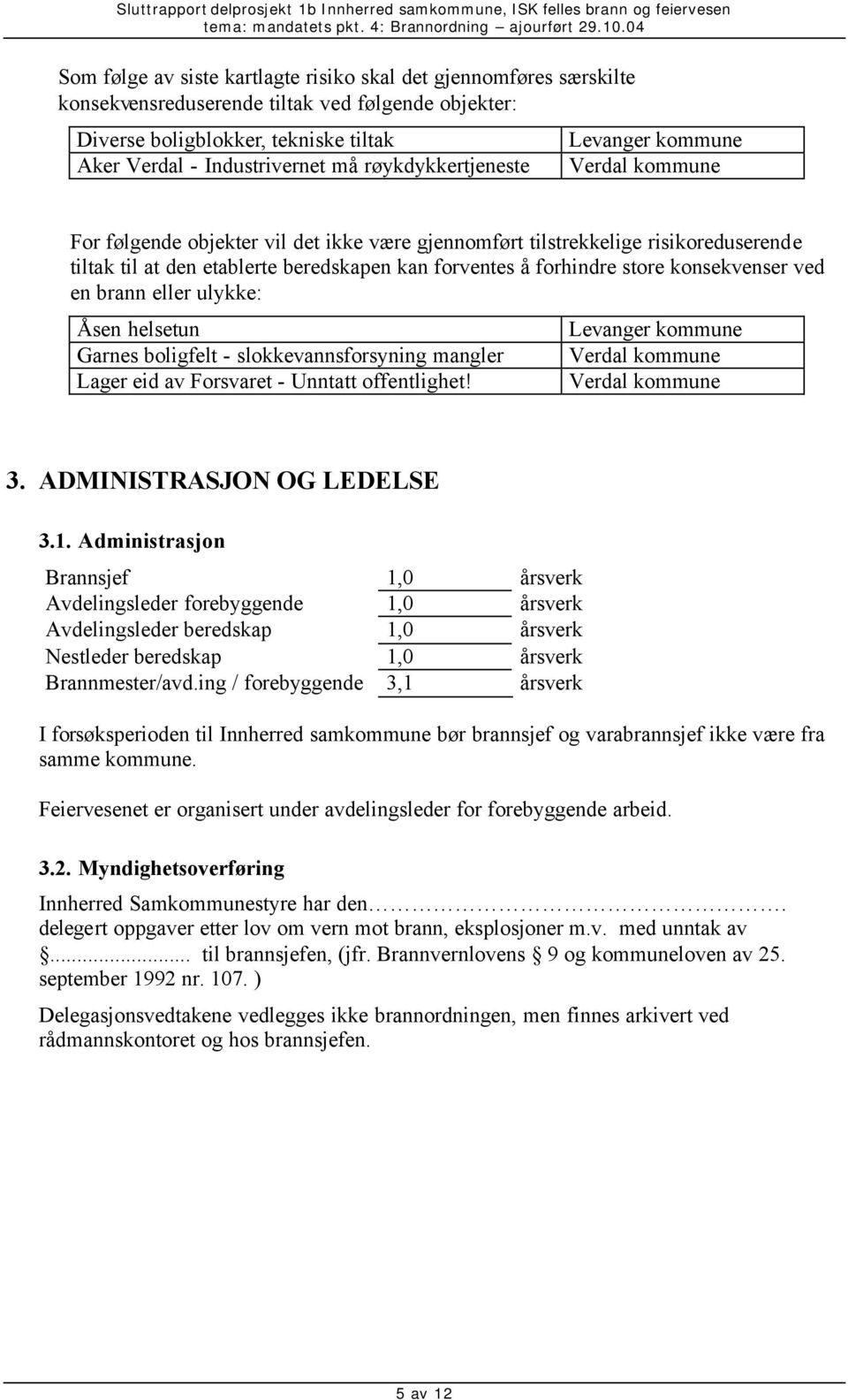 forhindre store konsekvenser ved en brann eller ulykke: Åsen helsetun Garnes boligfelt - slokkevannsforsyning mangler Lager eid av Forsvaret - Unntatt offentlighet!