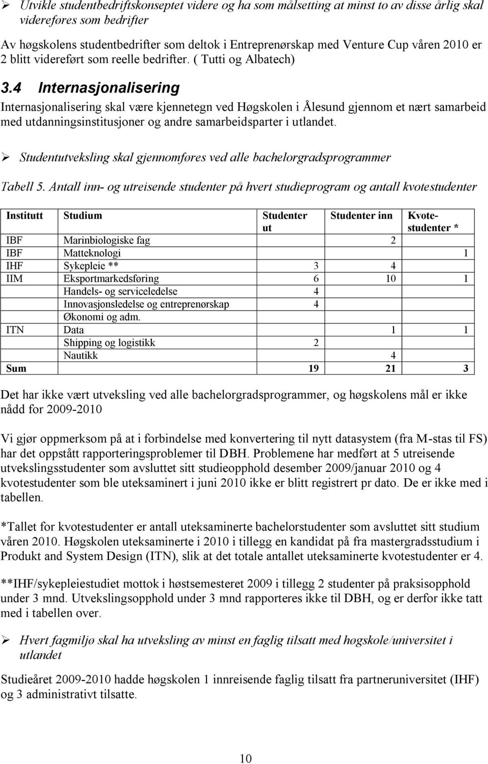 4 Internasjonalisering Internasjonalisering skal være kjennetegn ved Høgskolen i Ålesund gjennom et nært samarbeid med utdanningsinstitusjoner og andre samarbeidsparter i utlandet.