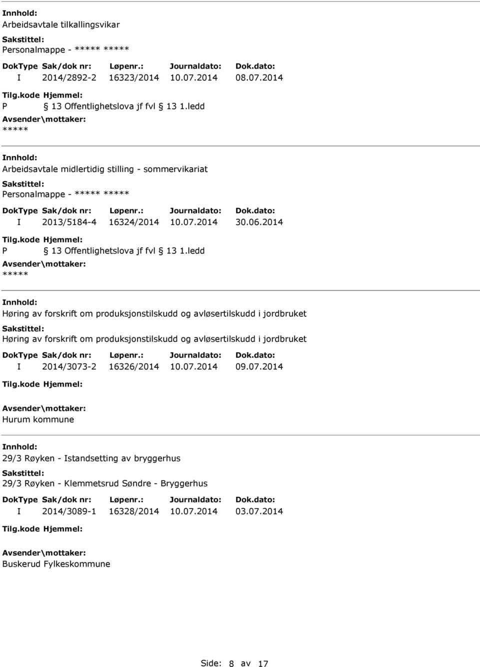 2014 Høring av forskrift om produksjonstilskudd og avløsertilskudd i jordbruket Høring av forskrift om produksjonstilskudd og