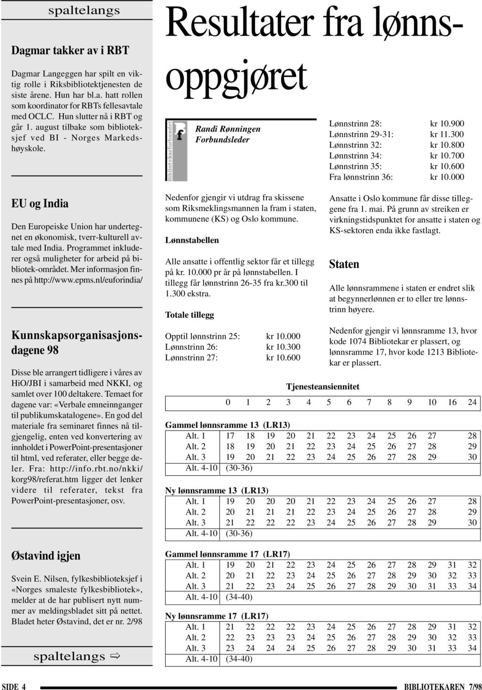 Programmet inkluderer også muligheter for arbeid på bibliotek-området. Mer informasjon finnes på http://www.epms.