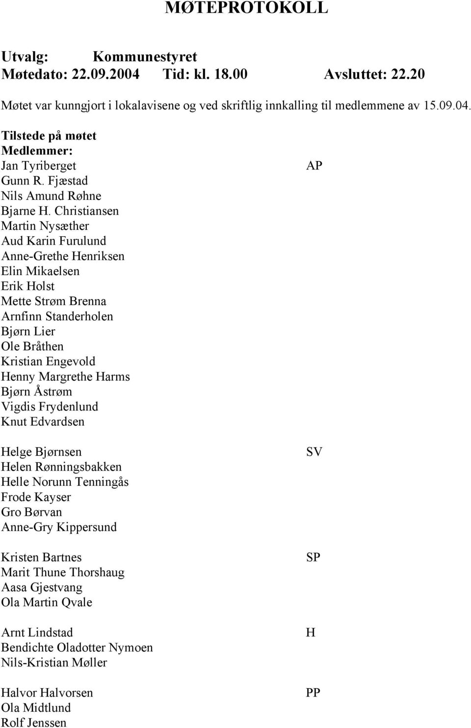 Christiansen Martin Nysæther Aud Karin Furulund Anne-Grethe Henriksen Elin Mikaelsen Erik Holst Mette Strøm Brenna Arnfinn Standerholen Bjørn Lier Ole Bråthen Kristian Engevold Henny Margrethe Harms