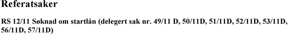 49/11 D, 50/11D, 51/11D,