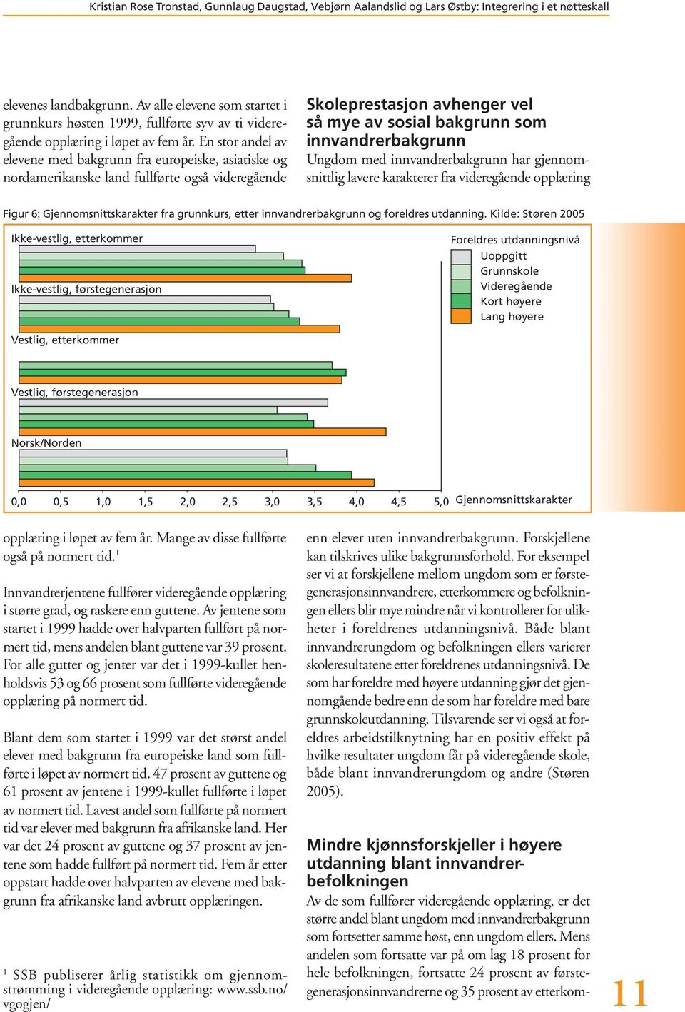 En stor andel av elevene med bakgrunn fra europeiske, asiatiske og nordamerikanske land fullførte også videregående Skoleprestasjon avhenger vel så mye av sosial bakgrunn som innvandrerbakgrunn
