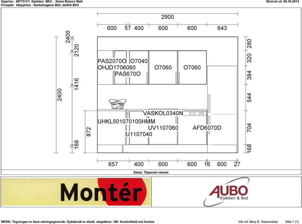 UHKL501070100HMM UV1107060 U1107040 O7060 AFD6070D 168 704 544 384 320 280 657 400 16 27 Skala: