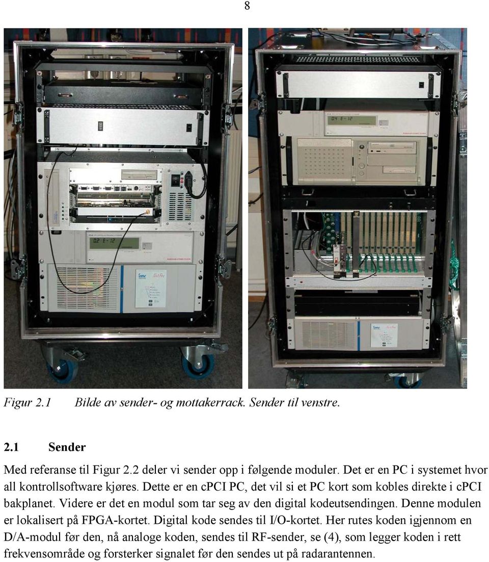 Videre er det en modul som tar seg av den digital kodeutsendingen. Denne modulen er lokalisert på FPGA-kortet. Digital kode sendes til I/O-kortet.