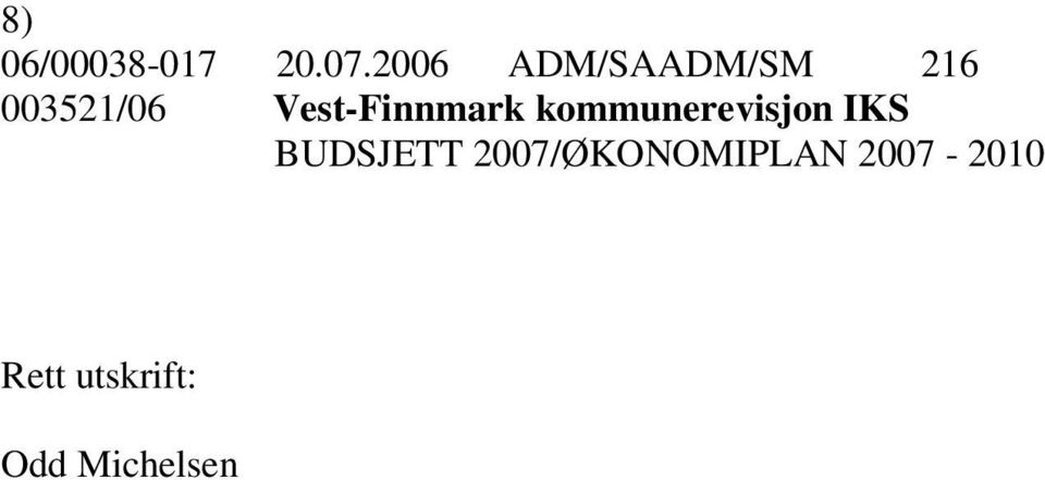 Vest-Finnmark kommunerevisjon IKS