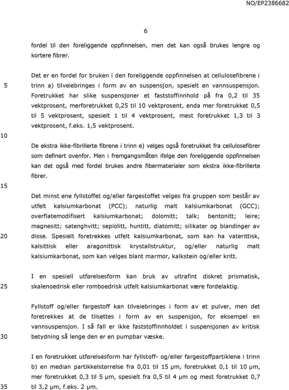 Foretrukket har slike suspensjoner et faststoffinnhold på fra 0,2 til 3 vektprosent, merforetrukket 0,2 til vektprosent, enda mer foretrukket 0, til vektprosent, spesielt 1 til 4 vektprosent, mest