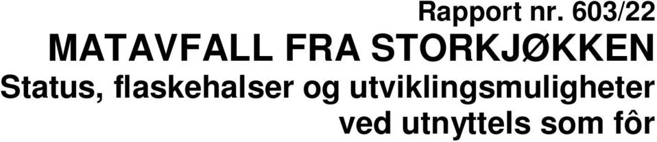 STORKJØKKEN Status,