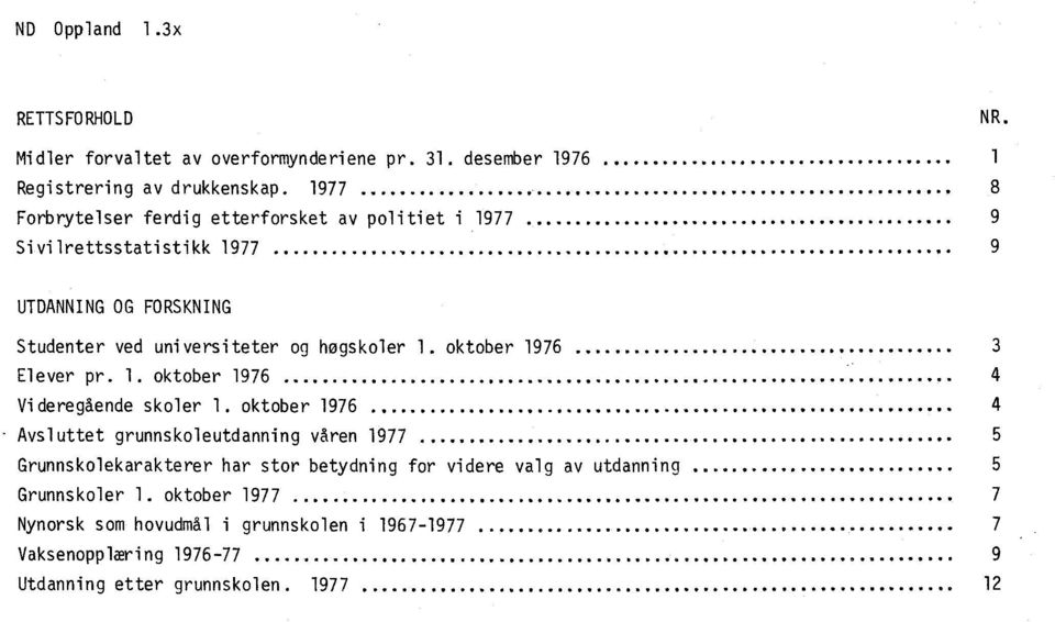 oktober 1976 3 Elever pr. 1. oktober 1976 4 Videregående skoler 1.