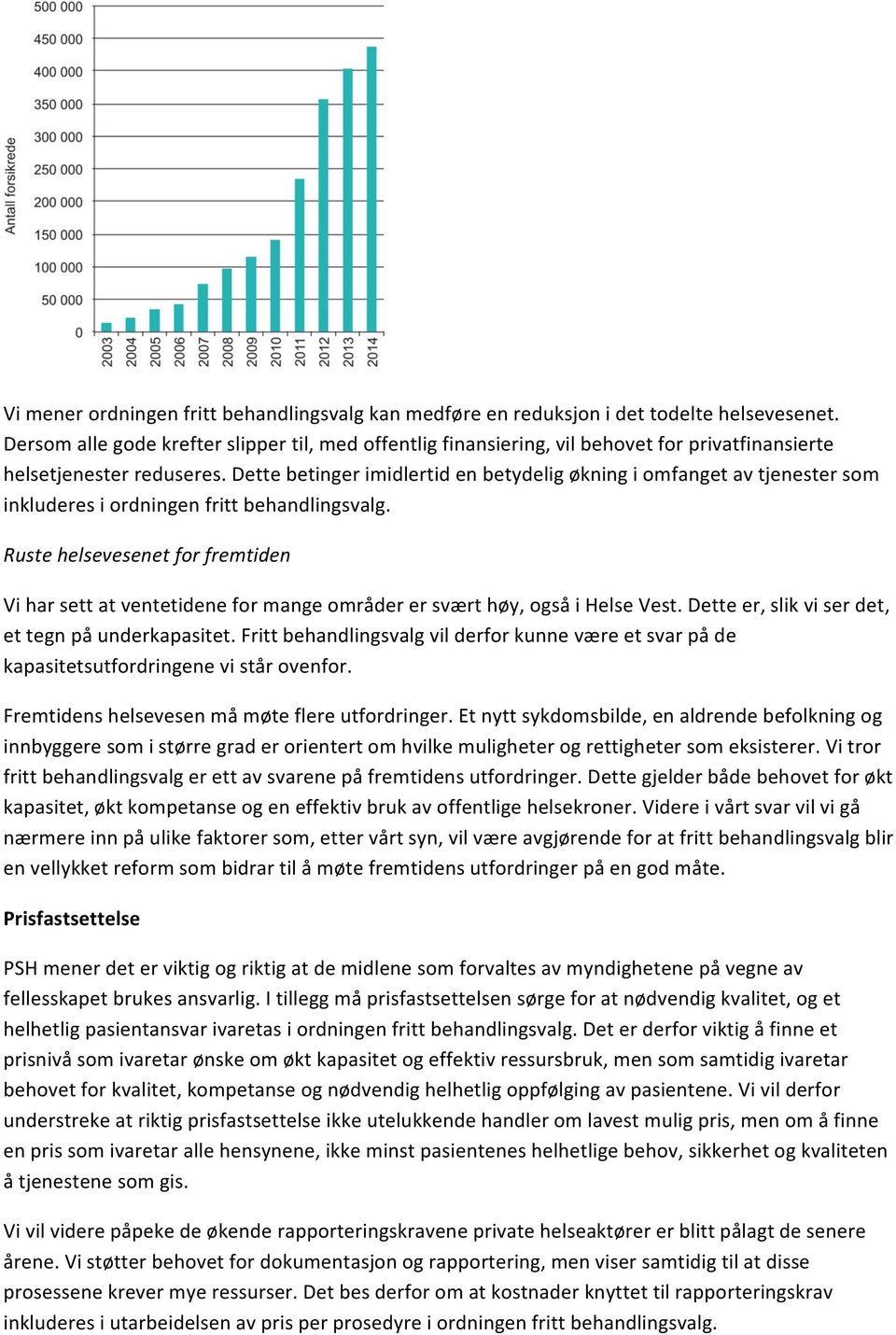 Dette betinger imidlertid en betydelig økning i omfanget av tjenester som inkluderes i ordningen fritt behandlingsvalg.