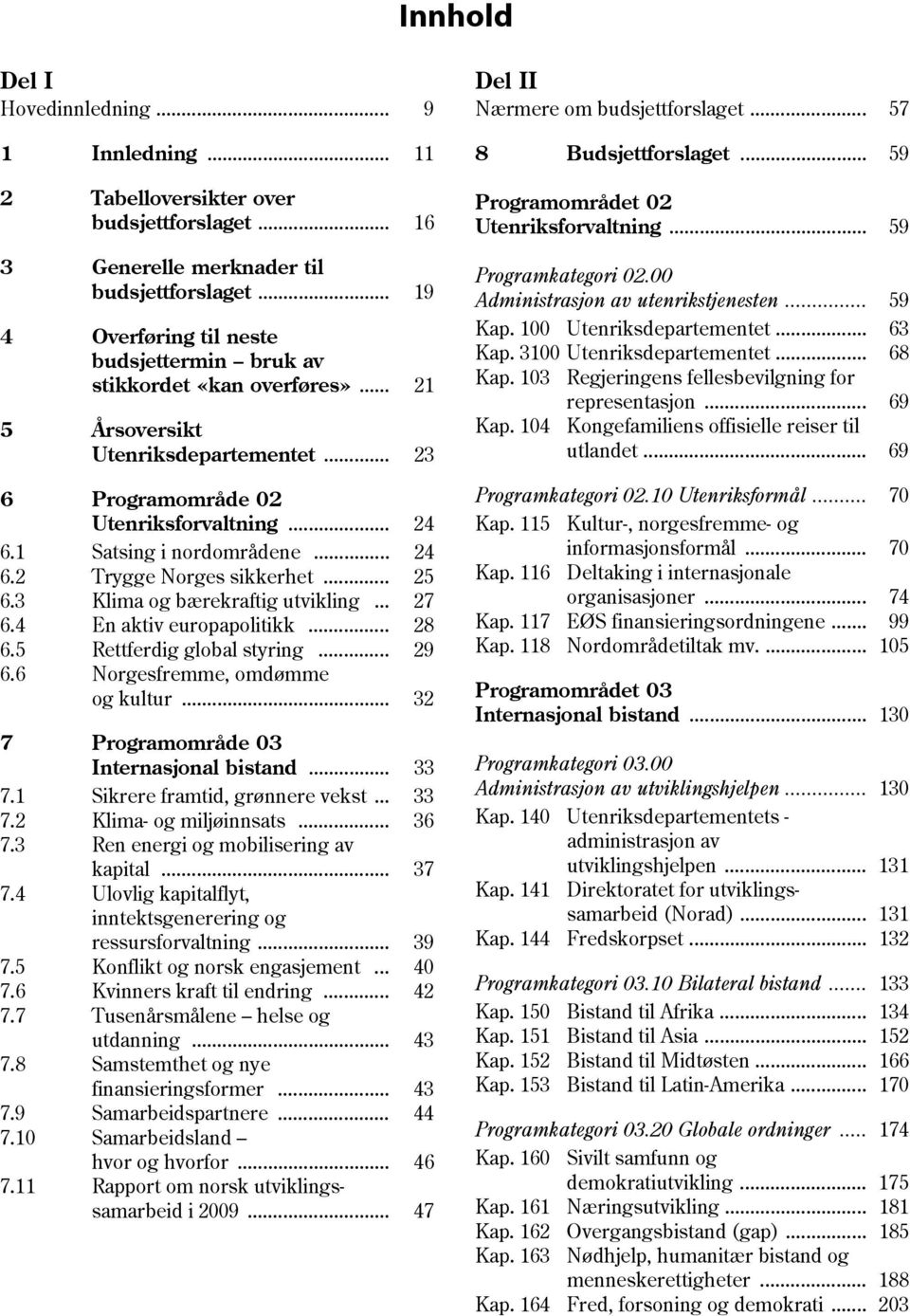 .. 25 6.3 Klima og bærekraftig utvikling... 27 6.4 En aktiv europapolitikk... 28 6.5 Rettferdig global styring... 29 6.6 Norgesfremme, omdømme og kultur... 32 7 Programområde 03 Internasjonal bistand.