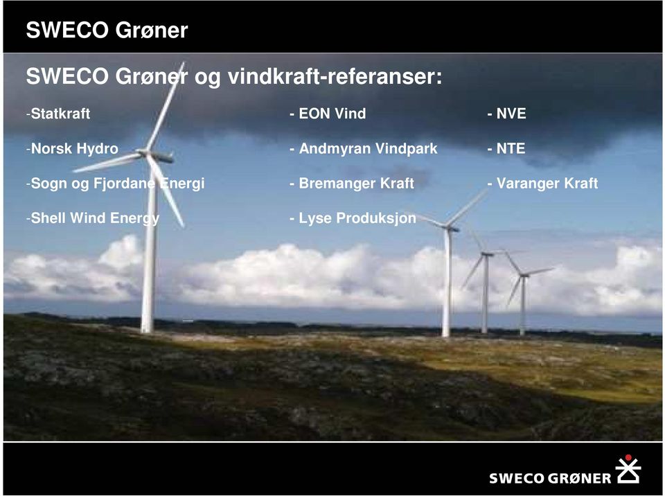 Vindpark - NTE -Sogn og Fjordane Energi - Bremanger