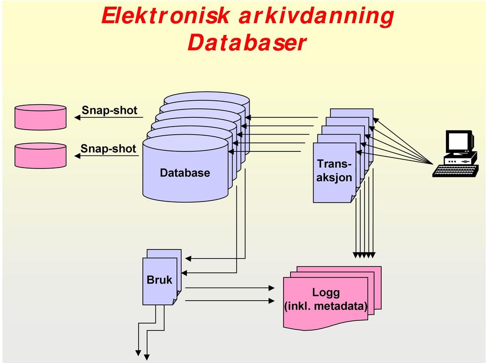 Snap-shot  Database Transaksjon Database Bruk