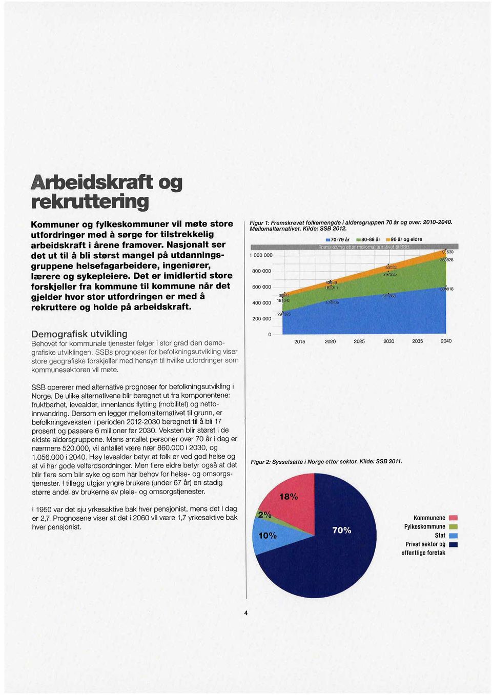 Det er imidlertid store forskjeller fra kommune til kommune når det gjelder hvor stor utfordringen er med å rekruttere og holde på arbeidskraft.