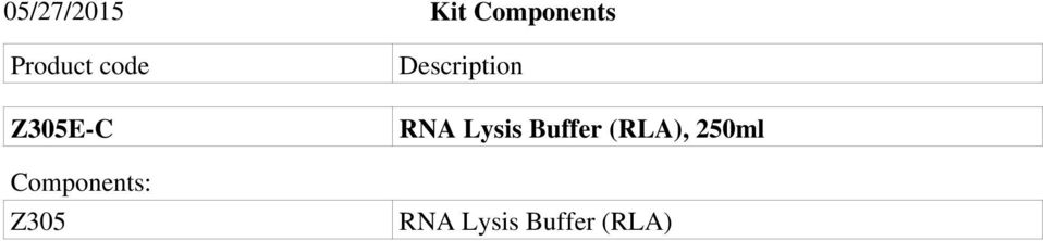 Components: Z305 Description