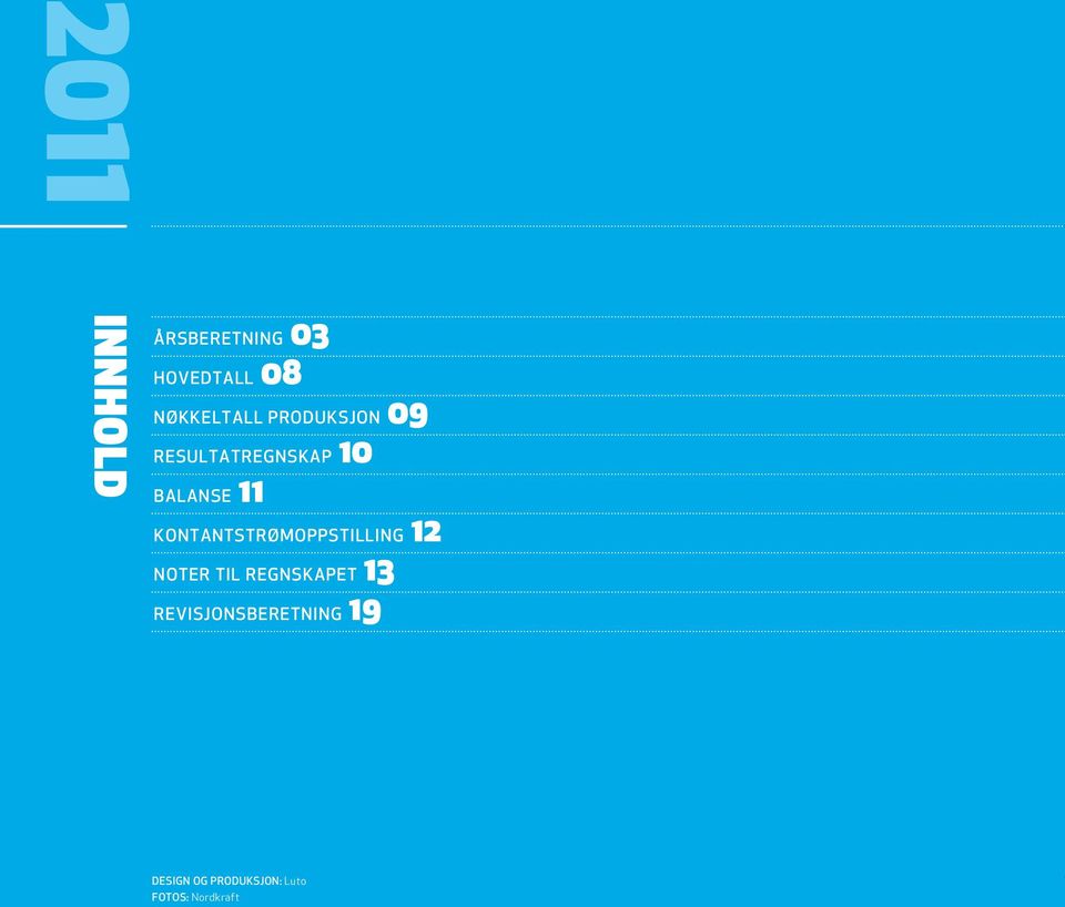 KONTANTSTRØMOPPSTILLING 12 NOTER TIL REGNSKAPET 13