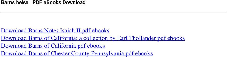 pdf ebooks Download Barns of California: a collection by Earl