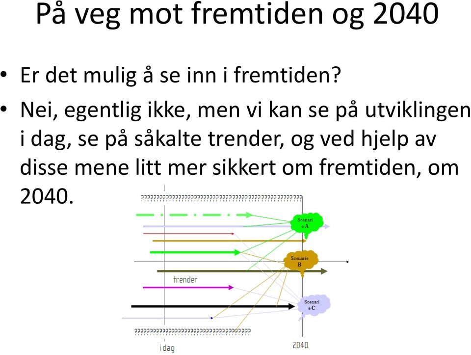 Nei, egentlig ikke, men vi kan se på utviklingen i