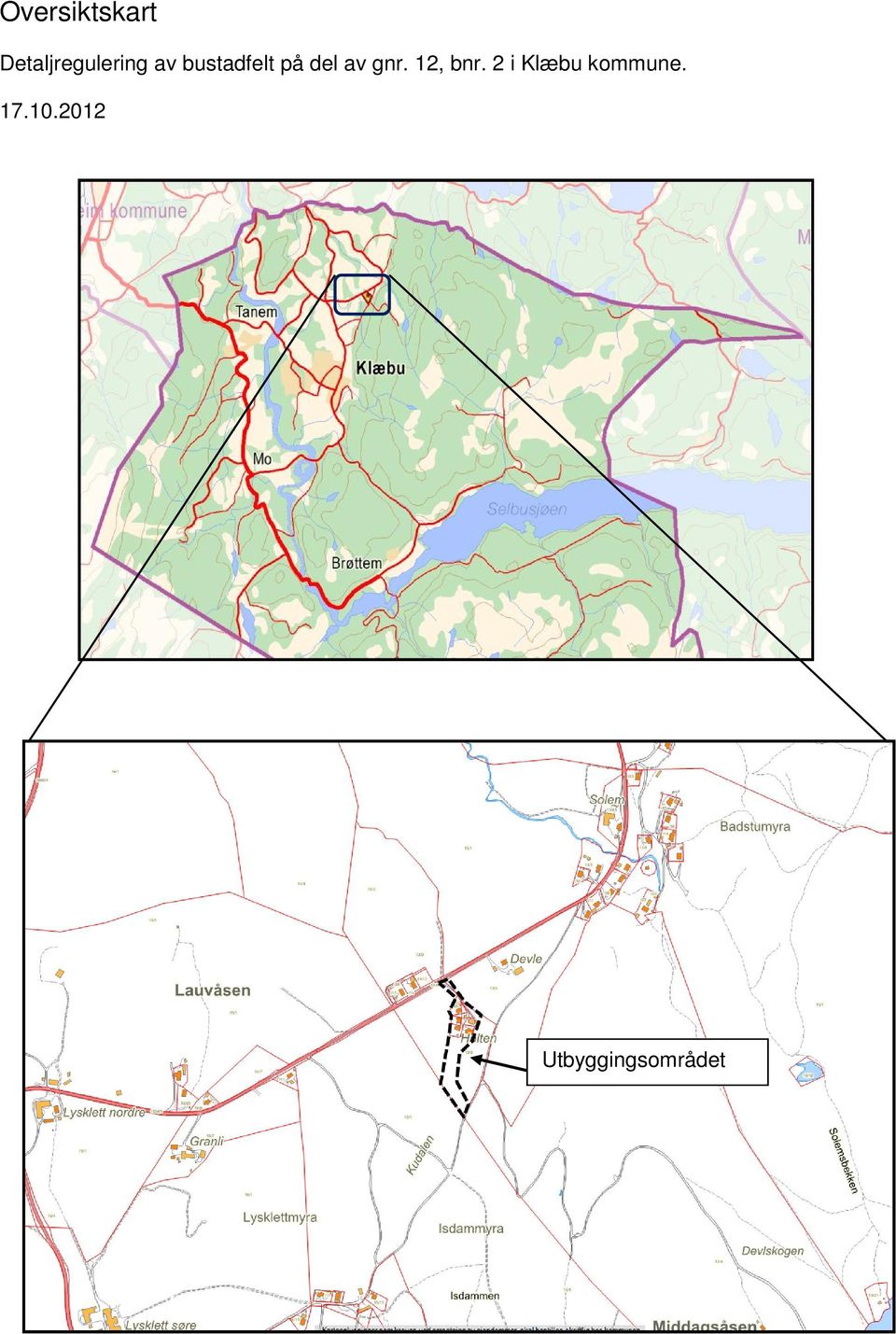 bustadfelt på del av gnr.