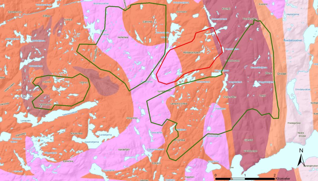 Ecofact rapport 283 Side 15 5 NATURVERDIER OG KONSEKVENSVURDERING 5.1 Naturgrunnlag Bilder som viser landskapet generelt er tatt med i kapittel 8.