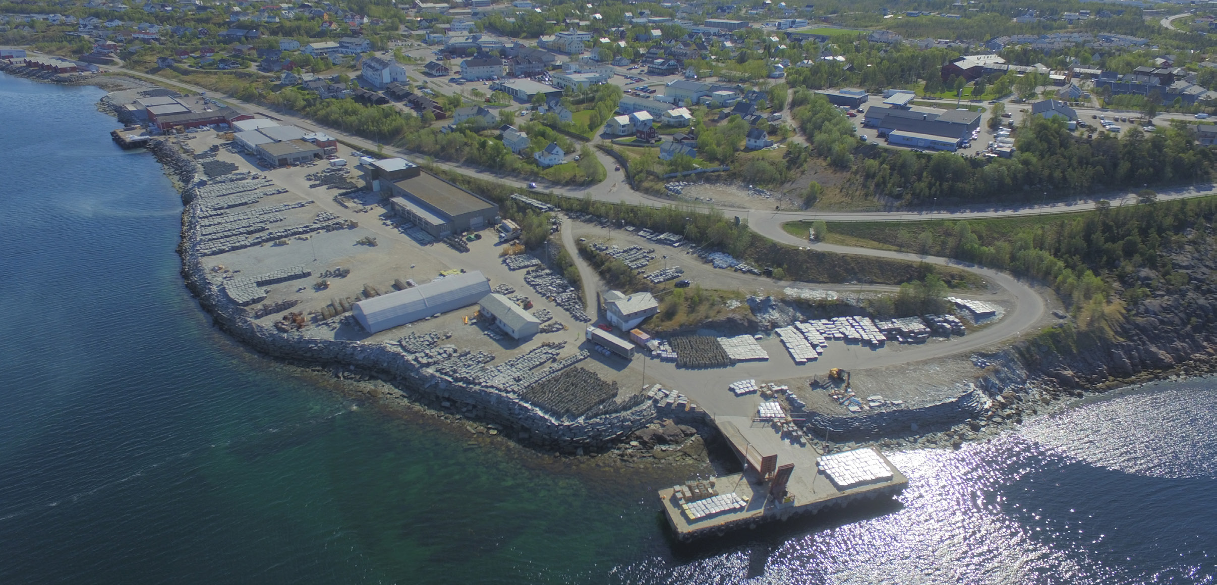 Alta - Norway - Europan 14 Hjemmeluft World Cultural Heritage Future apartement buildings Bossekop Local Center Slate shipping port Old industrial building Slate storage Felleskjøpet Slate storage