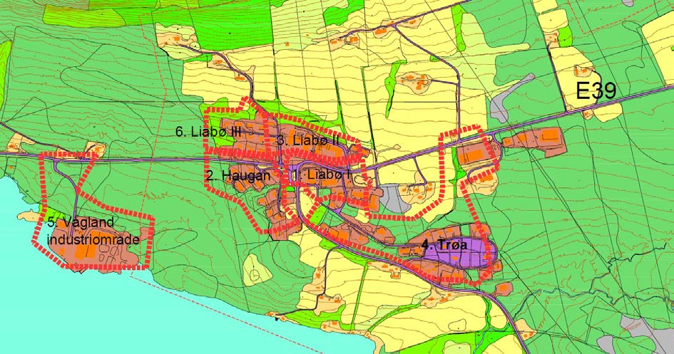 Liabøen, Planprogram kommunedelplan og KU 8 Rikspolitiske retningslinjer Arbeidet med kommunedelplan for Liabøen vil være styrt av flere rikspolitiske retningslinjer.