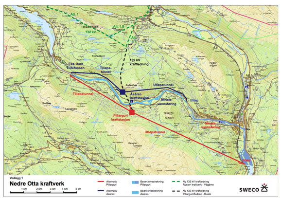 2 Om utbyggingsplanene Teksten er hentet fra meldingen for tiltaket (AS Eidefoss og Opplandskraft DA 2009a). Det vises til vedlegg i teksten som ikke er gjengitt i dette plankapitlet.