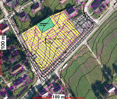 BELIGGENHET/AVGRENSNING Området ligger midt i Eide sentrum langs fylkesveg 64. Planområdet grenser inn til Rabben boligfelt i nord og vest.