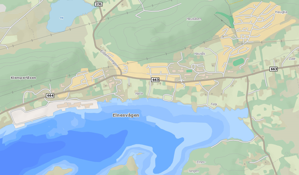 1 Bakgrunn og hensikt Geovest-Haugland AS, nå Norconsult AS, gjorde i januar 2008 en vurdering av skredfaren for det planlagte boligfeltet Haukås Øvre i Elnesvågen i Fræna kommune.