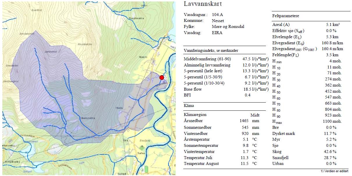 Side 4 av 17 1.4 Stormflo Da området ligger nær kysten kan stormflo (med eller uten samtidig flom i bekken) utgjøre en risiko. Det er antatt et dimensjonerende stormflonivå på 2,31 moh (NN54).