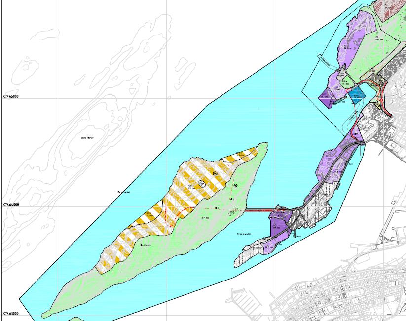 Bakgrunn for prøvetaking på Lille Hjartøy og evaluering av eventuell produksjon av pukk og knuste steinmaterialer.