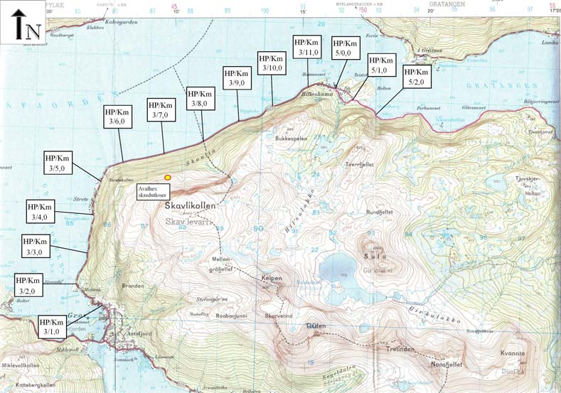 1. Innledning 1.3 Problembeskrivelse Strætelia som er Avalhex sitt utvalgte sted ligger mellom Grov og Gratangen i Troms fylke. På en strekning på 14 km er vegen i snitt stengt 2.