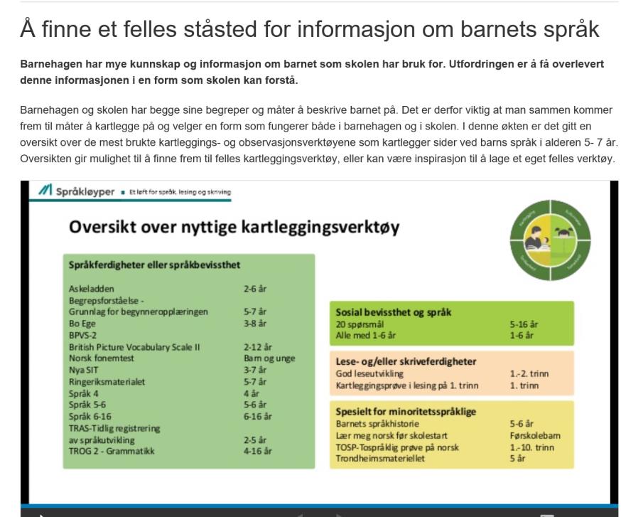 kartlegging I denne økten er målsettingen å bygge en felles forståelse av hva som ligger i begrepene observasjon og kartlegging.