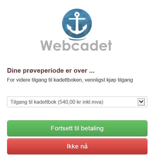 Etter at du har klikket «Register», skal det komme opp en tekst om at passord er sendt til din e-post adresse. Du kan nå logge deg inn i Webcadet.